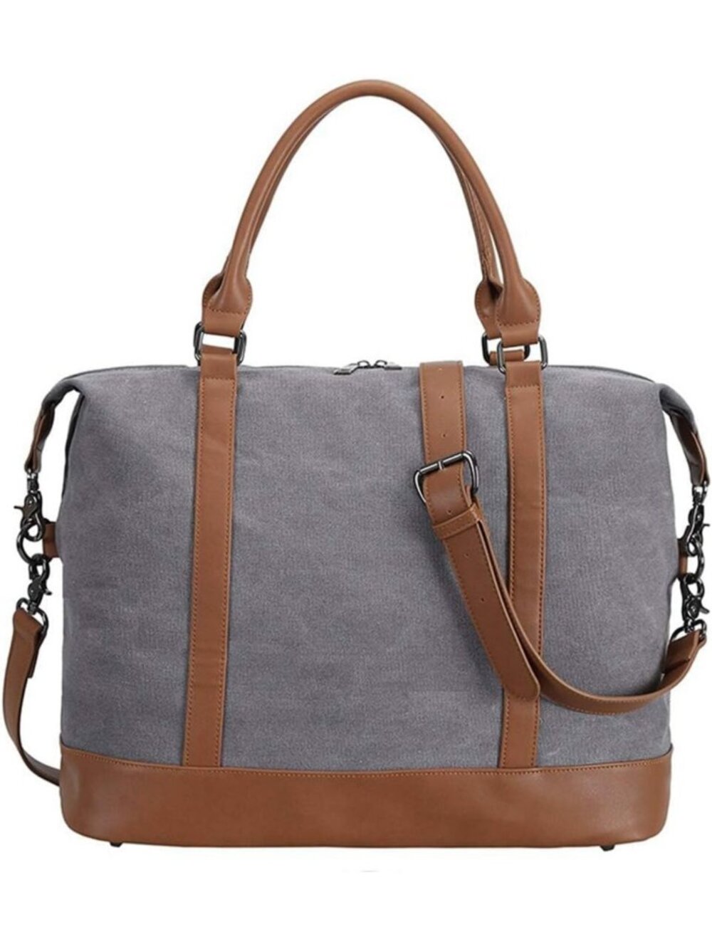 Stylish Canvas Travel Tote Bag for Women - Zippered Weekender & Carry-On Duffel